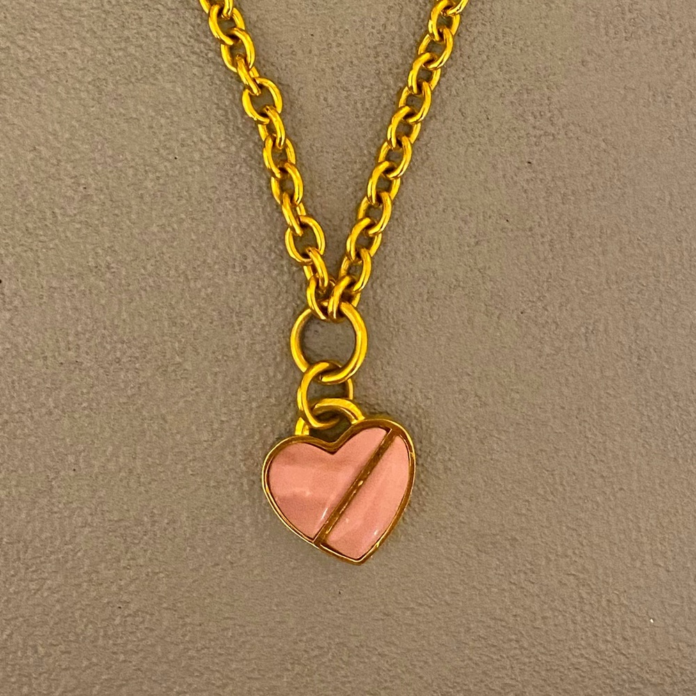 Lizzie Fortunato chunky chain heart link necklace